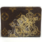 LOUIS VUITTON M95391 Monogram Dante Embroidered Ludlow Compact Wallet, Bi-fold Wallet, Monogram Canvas, Unisex, Brown