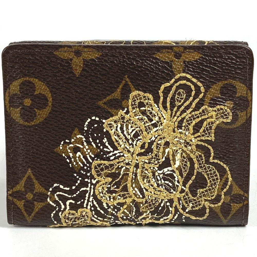 LOUIS VUITTON M95391 Monogram Dante Embroidered Ludlow Compact Wallet, Bi-fold Wallet, Monogram Canvas, Unisex, Brown