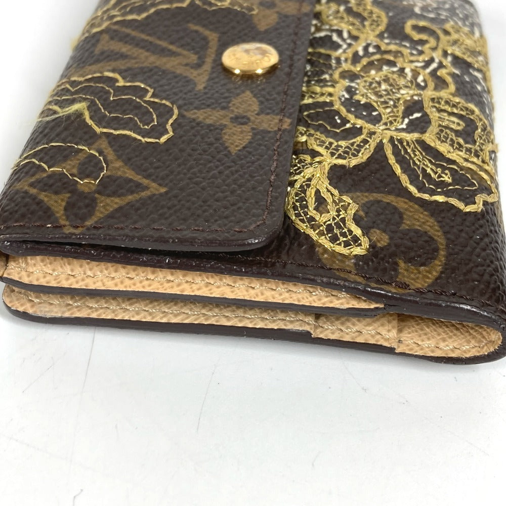 LOUIS VUITTON M95391 Monogram Dante Embroidered Ludlow Compact Wallet, Bi-fold Wallet, Monogram Canvas, Unisex, Brown