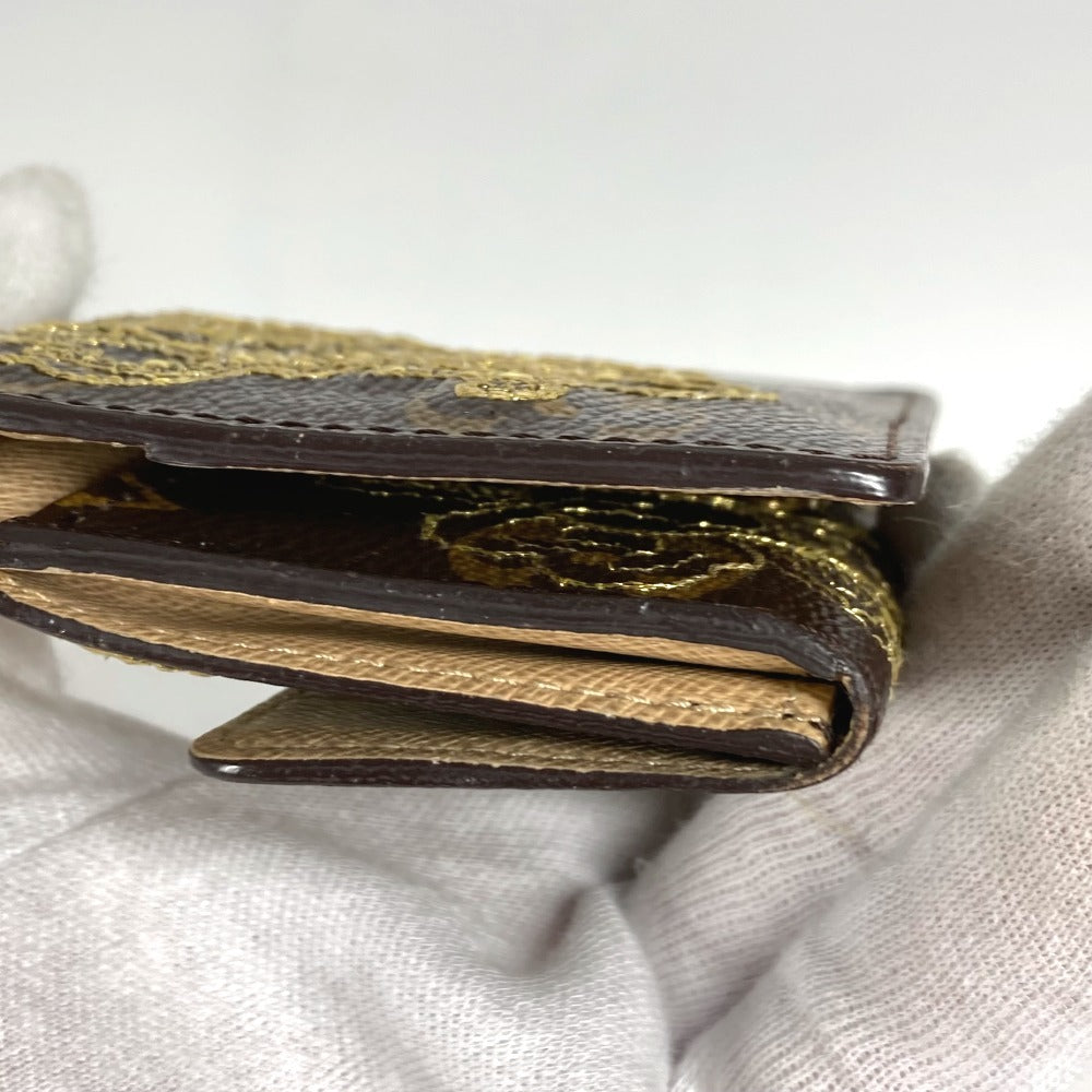 LOUIS VUITTON M95391 Monogram Dante Embroidered Ludlow Compact Wallet, Bi-fold Wallet, Monogram Canvas, Unisex, Brown
