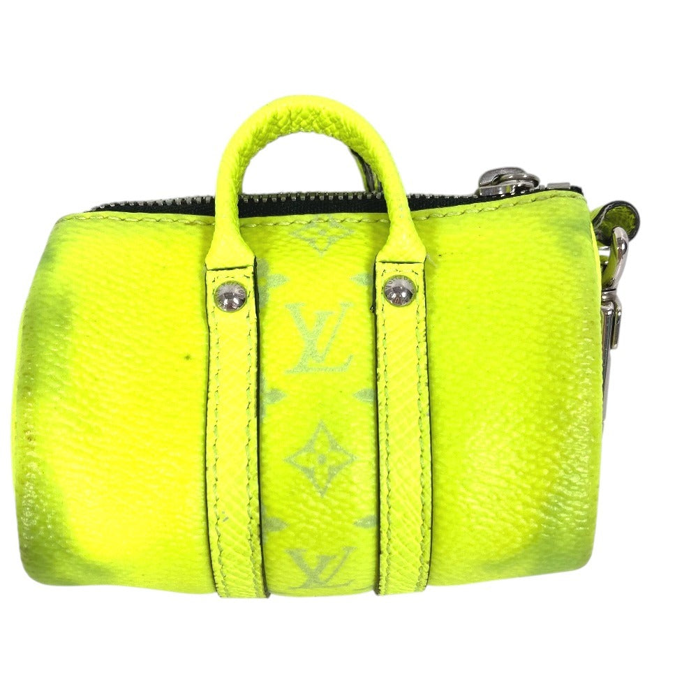 LOUIS VUITTON M01048 タイガラマ ポルトクレ・ミニキーポル バッグチャーム バッグ型 ボストン キーホルダー タイガレザー ユニセックス イエロー