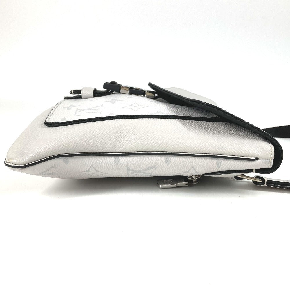 LOUIS VUITTON M30411 Taiga Rama Flap Messenger Bag, Crossbody Flap Shoulder Bag, Taiga Leather, Unisex, White