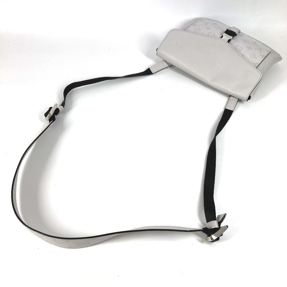 LOUIS VUITTON M30411 Taiga Rama Flap Messenger Bag, Crossbody Flap Shoulder Bag, Taiga Leather, Unisex, White