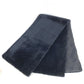 HERMES Leather Fur Shawl/Stole/Scarf, Unisex, Black