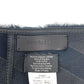 HERMES Leather Fur Shawl/Stole/Scarf, Unisex, Black