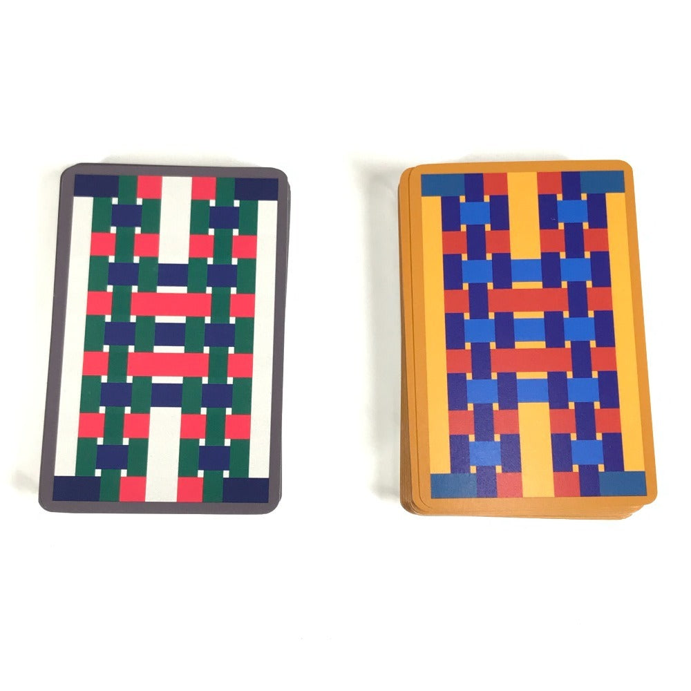 HERMES H401148M Interior Box Card Game Facet Poker H Tissage Card Game Poker Miscellaneous goods lacquer / Wood Blue Grand Phone blue Used