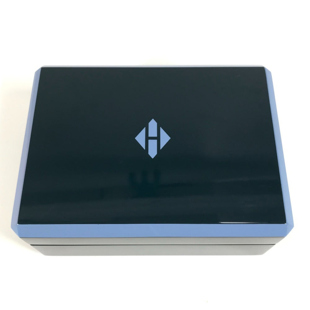 HERMES H401148M Interior Box Card Game Facet Poker H Tissage Card Game Poker Miscellaneous goods lacquer / Wood Blue Grand Phone blue Used