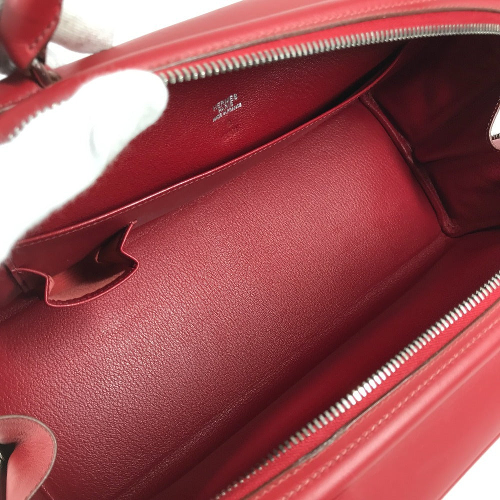 HERMES サックアンヴィ 2 36 カバン ミニボストンバッグ ハンドバッグ ヴォーシャモニー レディース レッド