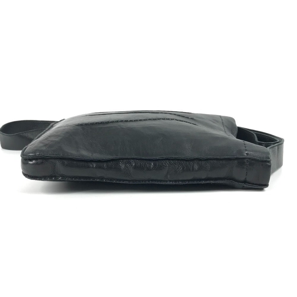 HERMES Toudou Pochette Shoulder Bag, Leather, Women's, Black