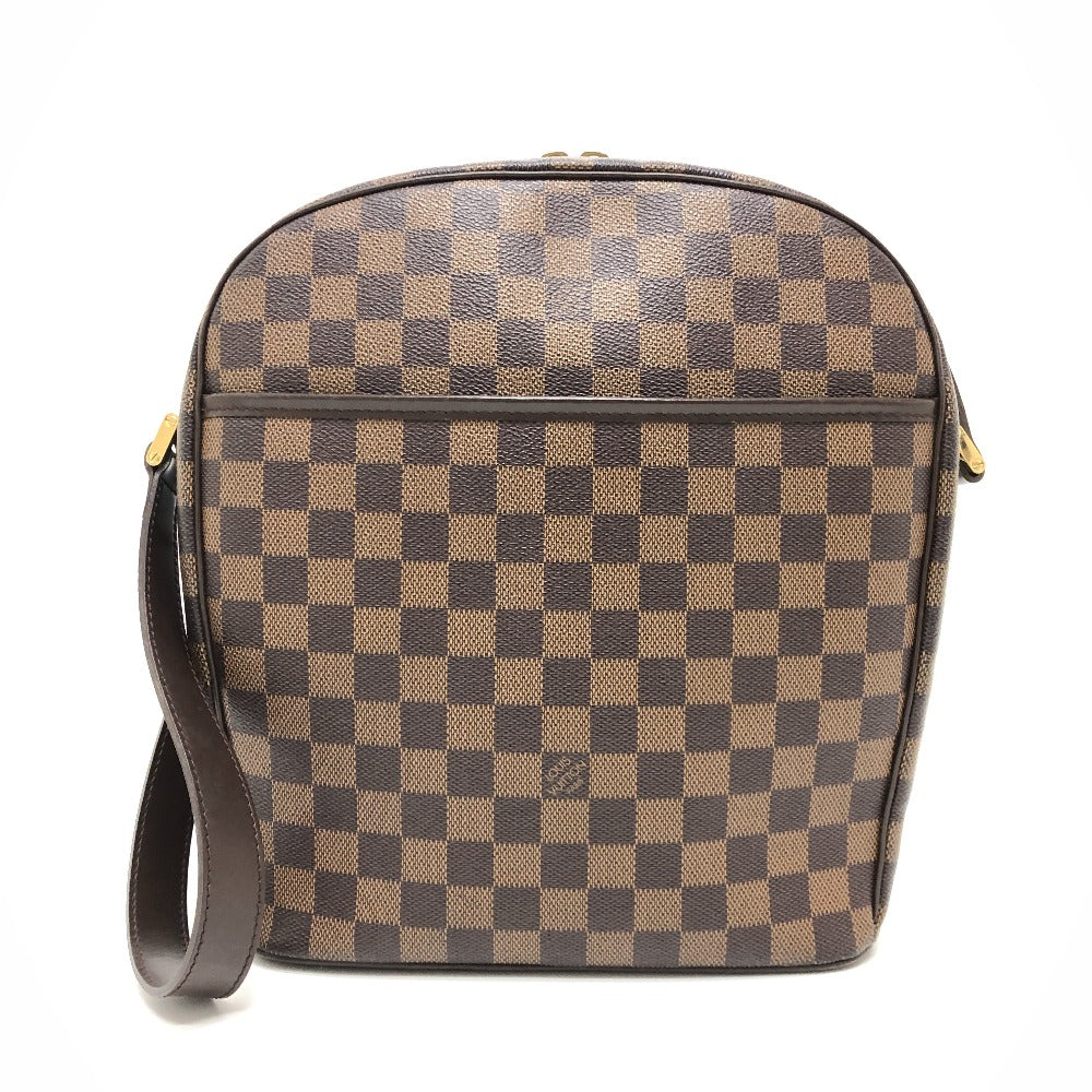 LOUIS VUITTON N51292 Damier Ipanema GM Crossbody Pochette Shoulder Bag in Damier Canvas, Ebene Brown, Women's