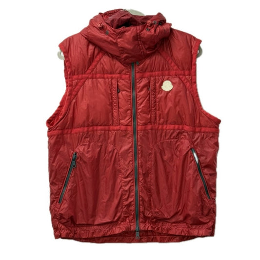 MONCLER フード付き HEVER GILET HEVER VEST アパレル 袖なし ダウン ダウンベスト ダウン メンズ レッド