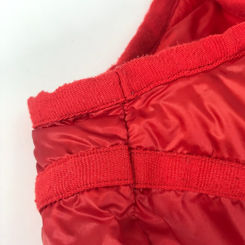 MONCLER Hever Gilet Hever Vest, a sleeveless down vest with a hood, available in red.