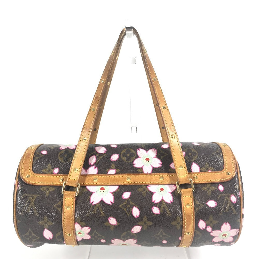 LOUIS VUITTON M92009 モノグラムチェリーブロッサム 村上隆 パピヨン トートバッグ カバン ショルダーバッグ ハンドバッグ モノグラムキャンバス レディース ブラウン
