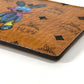 MCM Visetos Logo Wallet with Coin Purse and Key Ring, Unisex, Brown Leather