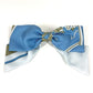 HERMES Exlibris Barrette "Grenelle" Exlibris Hair Accessory Ribbon Barrette Silk Women's Blue