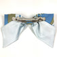 HERMES Exlibris Barrette "Grenelle" Exlibris Hair Accessory Ribbon Barrette Silk Women's Blue