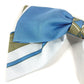 HERMES Exlibris Barrette "Grenelle" Exlibris Hair Accessory Ribbon Barrette Silk Women's Blue