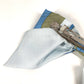 HERMES Exlibris Barrette "Grenelle" Exlibris Hair Accessory Ribbon Barrette Silk Women's Blue