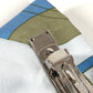 HERMES Exlibris Barrette "Grenelle" Exlibris Hair Accessory Ribbon Barrette Silk Women's Blue