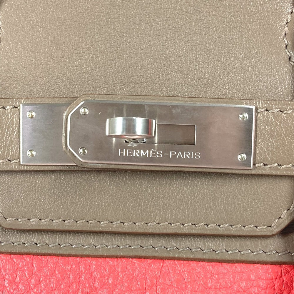 HERMES Birkin30 Birkin 30 Bags Tote Bag Hand Bag Taurillon Clemence / Swift Etoupe/Argile/Rose Jaipur pink/gray Used