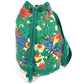 HERMES Vintage Bird Print Drawstring Shoulder Bag, Cotton, Women's, Green