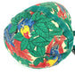 HERMES Vintage Bird Print Drawstring Shoulder Bag, Cotton, Women's, Green