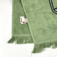 HERMES DRAP DE PLAGE YACHTING THALASSA ヨッティング プラージュ テレサ バスタオル インテリア ひざかけ ブランケット フリンジ タオル コットン ユニセックス グリーン