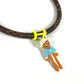 LOUIS VUITTON MP286E Monogram Canvas Hang It Mascot Bangle Bracelet for Men, Brown