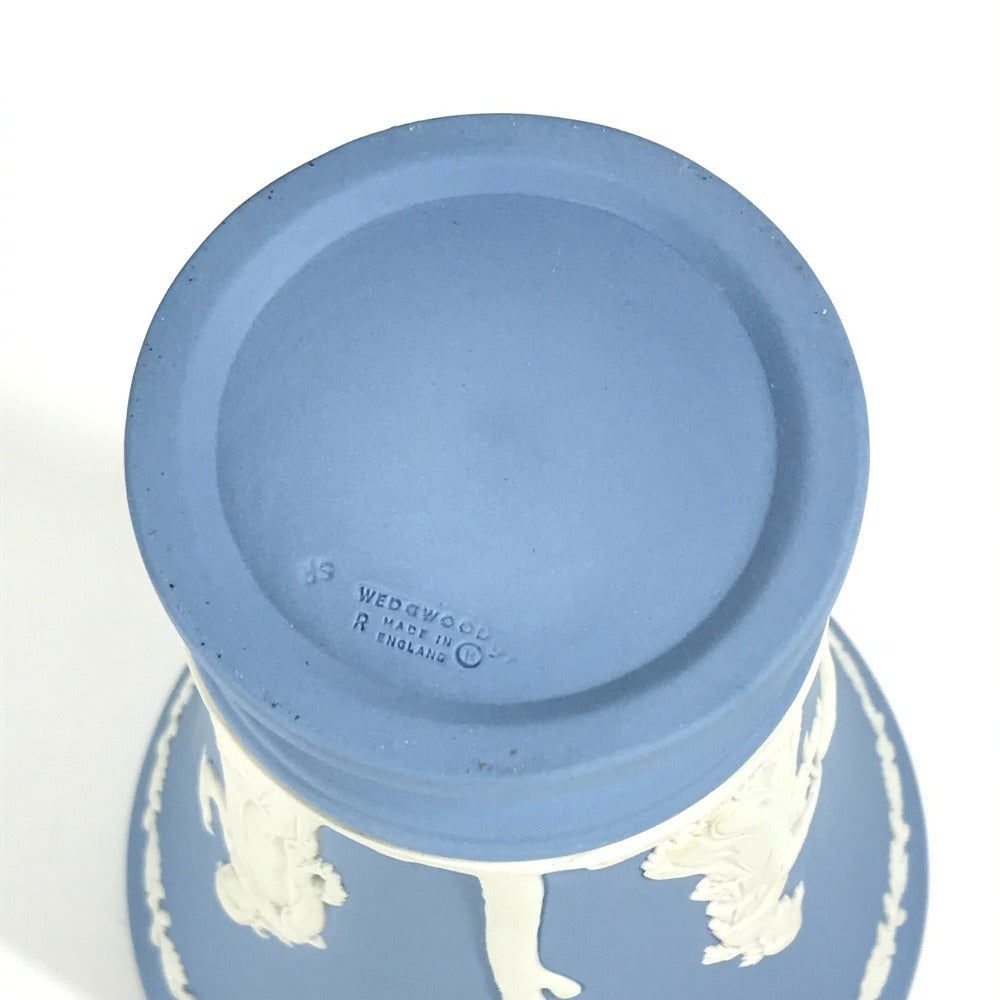 WEDGWOOD logo Flower-based interior vase Pottery Pale blue blue/White Used