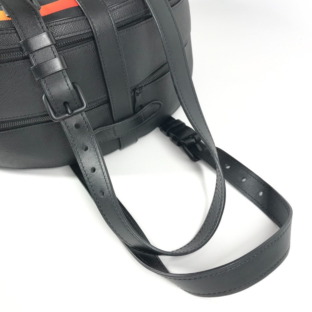 LOUIS VUITTON M30335 Taiga Rainbow Soft Hat Trunk Bag, Crossbody Pochette Shoulder Bag, Taiga Leather, Women's, Ardoise, Black