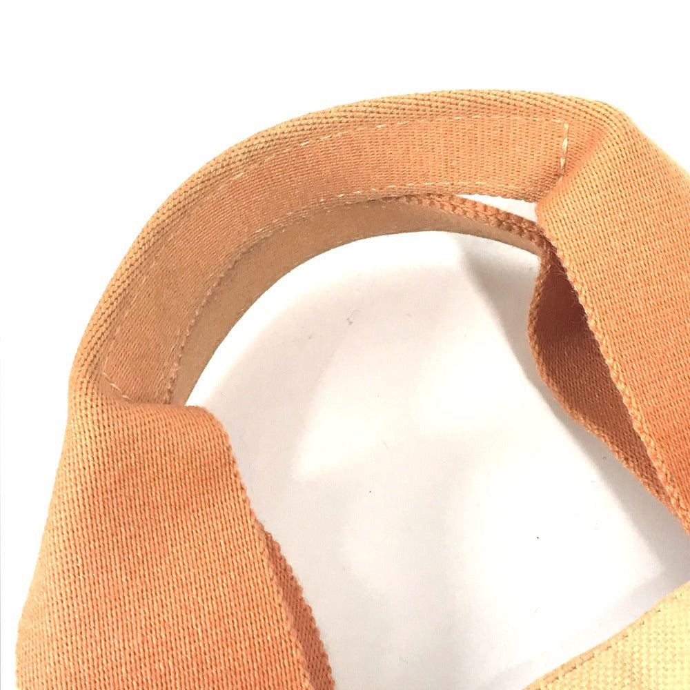 HERMES Coquillage PM Tote Bag with Pouch, Cotton, Unisex, Orange