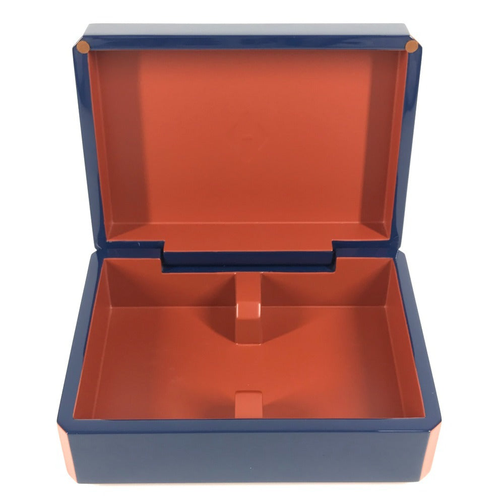 HERMES H401148M インテリア ボックス BOX カードゲーム ファセットポーカーＨティサージュ トランプ ゲーム ポーカー 雑貨 ラッカー ユニセックス ブルー・グラン・フォン ブルー