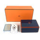 HERMES H401148M インテリア ボックス BOX カードゲーム ファセットポーカーＨティサージュ トランプ ゲーム ポーカー 雑貨 ラッカー ユニセックス ブルー・グラン・フォン ブルー