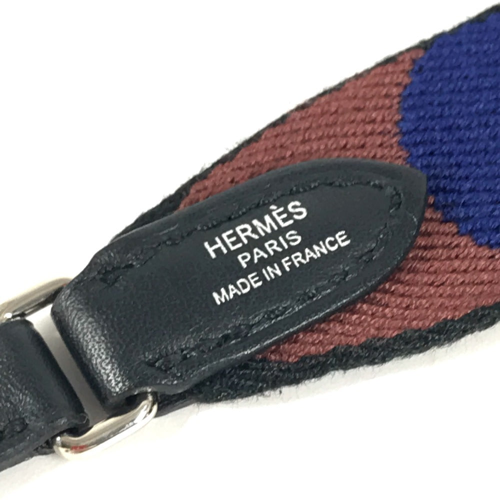 HERMES サングル フリッパーボール アクセサリー ショルダーストラップ レザー/キャンバス ユニセックス ブラウン