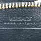 VERSACE smartphone case, coin purse, wallet, pouch, Greca logo pouch, shoulder bag, iPhone case, unisex leather smartphone case in black