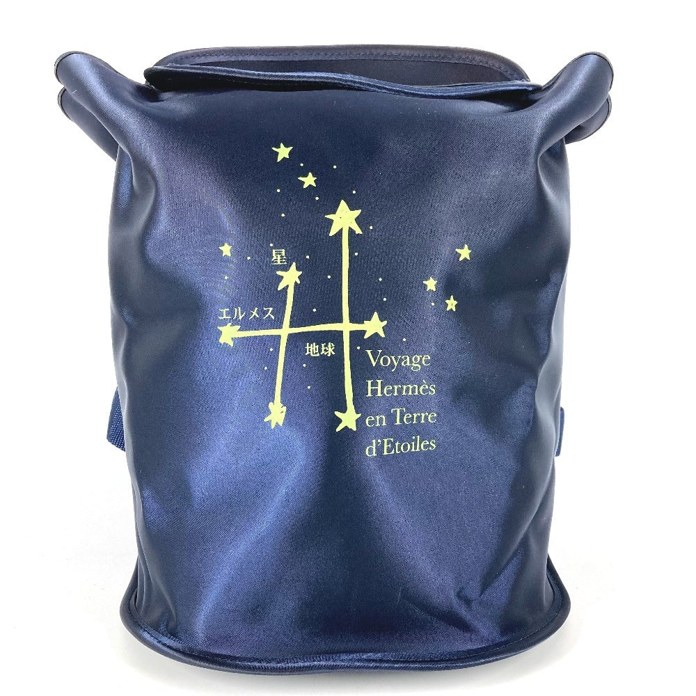 HERMES シェルパ 星を巡る旅展 1999年 限定商品 カバン バックパック リュックサック ナイロン ユニセックス ネイビー