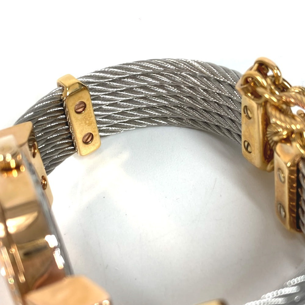 CHARRIOL ST35PD1.560.010 St. Tropez 35 Women's Watch with White Shell and Cubic Zirconia, Stainless Steel Bangle Watch, Silver
