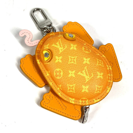 LOUIS VUITTON M02215 モノグラム バッグチャーム・LV フロッグ バッグチャーム 蛙 カエル イヤフォンケース コインケース キーホルダー モノグラムキャンバス ユニセックス イエロー
