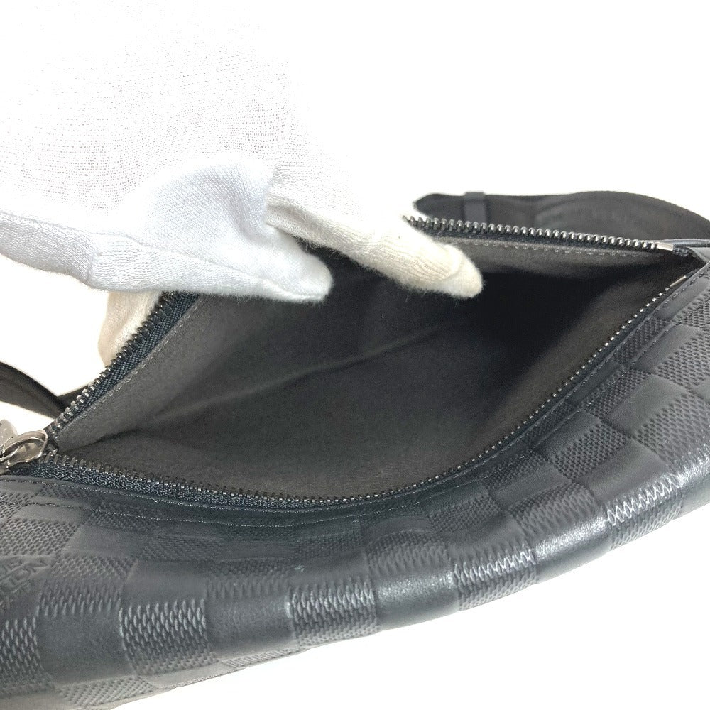 LOUIS VUITTON N41286 ダミエアンフィニ ディストリクト PM ディストリクトPM カバン メッセンジャーバッグ フラップ 斜め掛け ショルダーバッグ ダミエアンフィニレザー ユニセックス オニキス ブラック