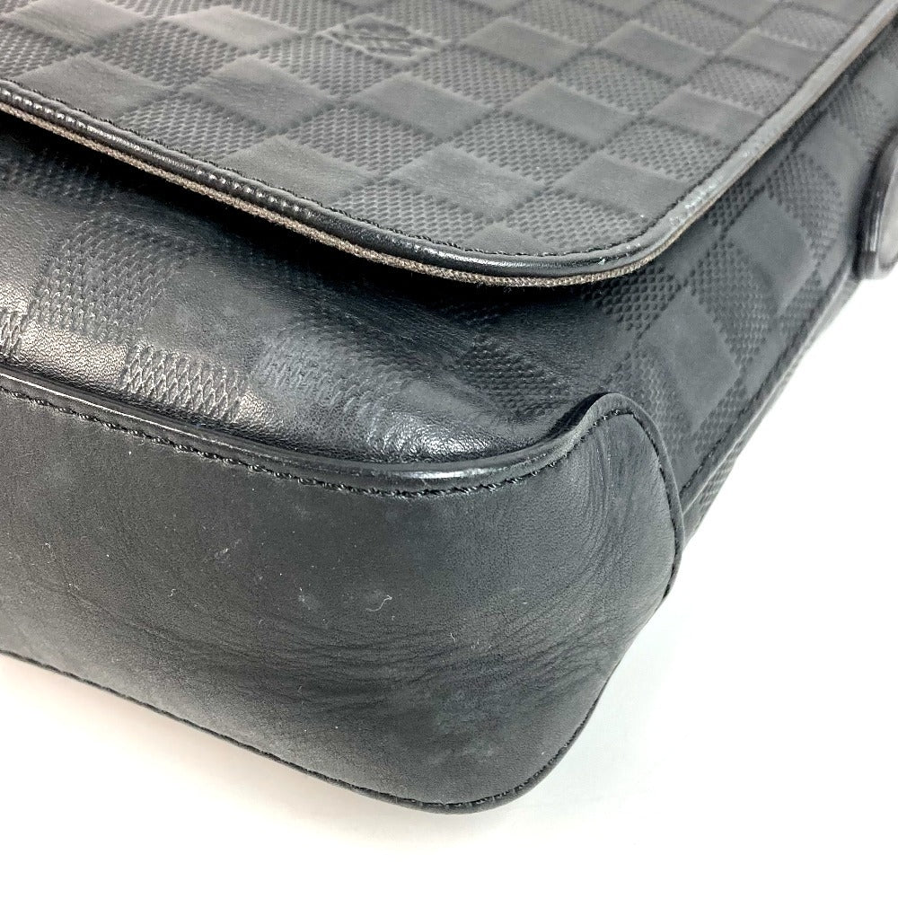 LOUIS VUITTON N41286 ダミエアンフィニ ディストリクト PM ディストリクトPM カバン メッセンジャーバッグ フラップ 斜め掛け ショルダーバッグ ダミエアンフィニレザー ユニセックス オニキス ブラック