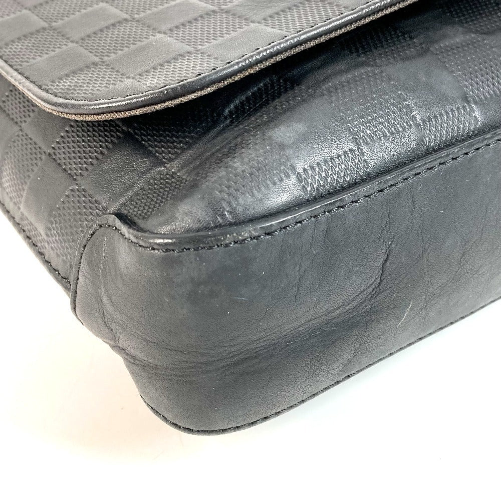 LOUIS VUITTON N41286 ダミエアンフィニ ディストリクト PM ディストリクトPM カバン メッセンジャーバッグ フラップ 斜め掛け ショルダーバッグ ダミエアンフィニレザー ユニセックス オニキス ブラック