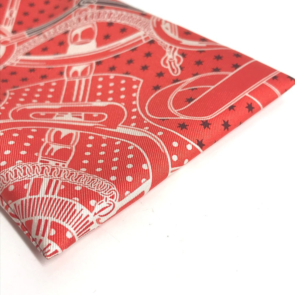 HERMES EPERON D'OR Case "Avexoir" Pocket GM Pouch for Eyeglasses and Sunglasses, Silk, Unisex, Red