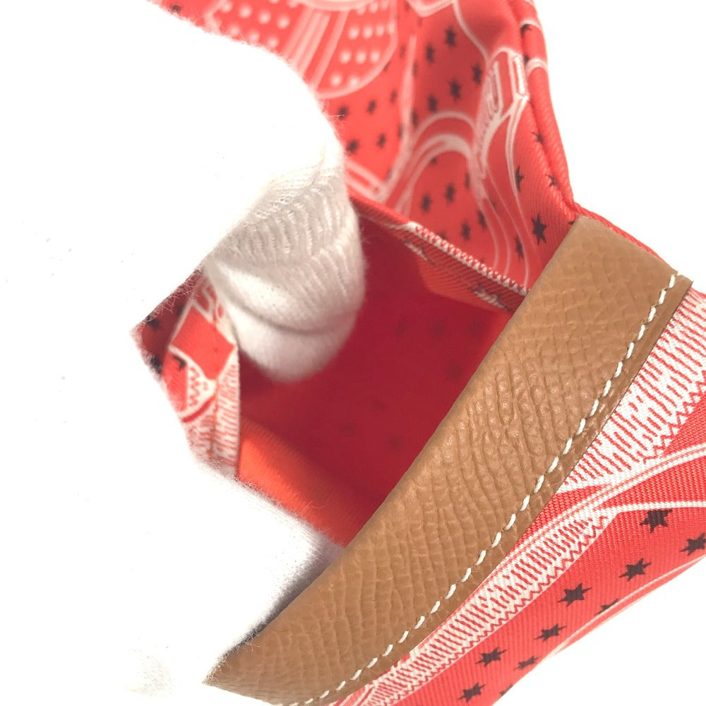HERMES EPERON D'OR Case "Avexoir" Pocket GM Pouch for Eyeglasses and Sunglasses, Silk, Unisex, Red