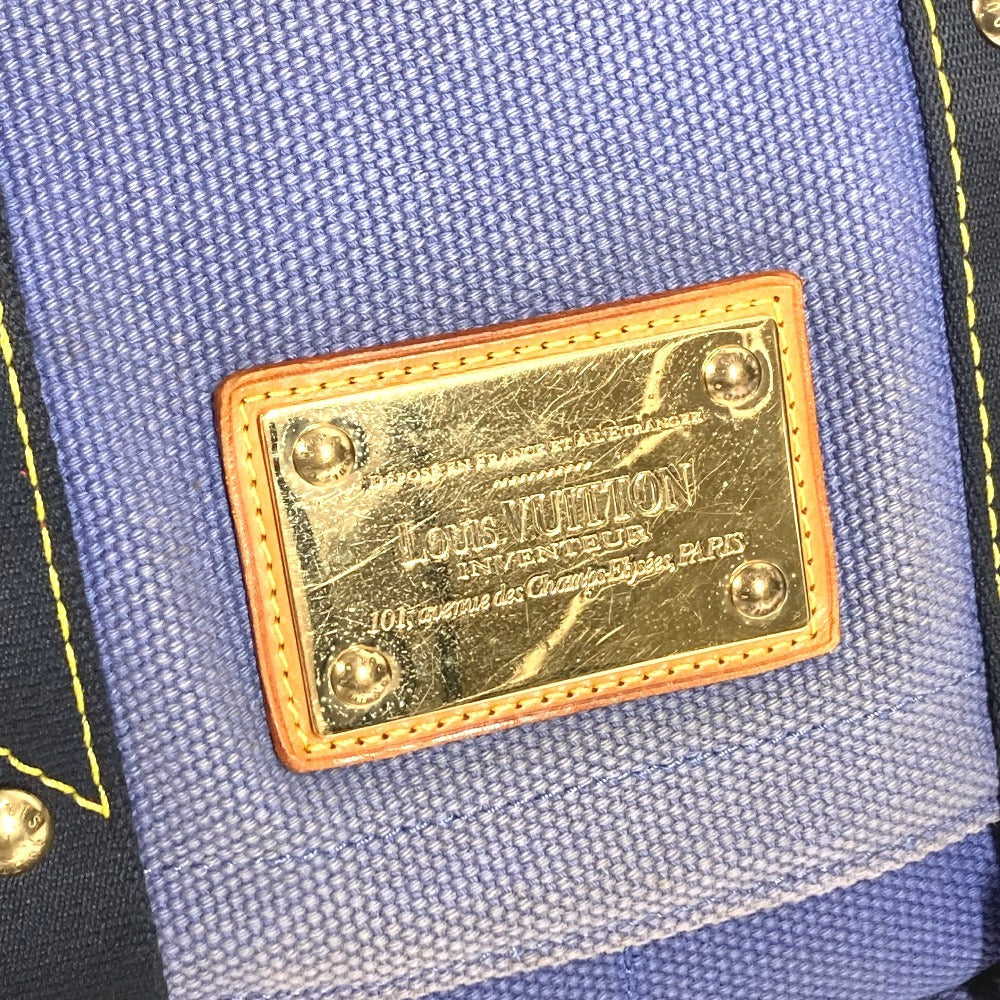 LOUIS VUITTON M40081 アンティグア ブザスPM ブザス PM 肩掛け トートバッグ カバン ショルダーバッグ キャンバス ユニセックス ブルー