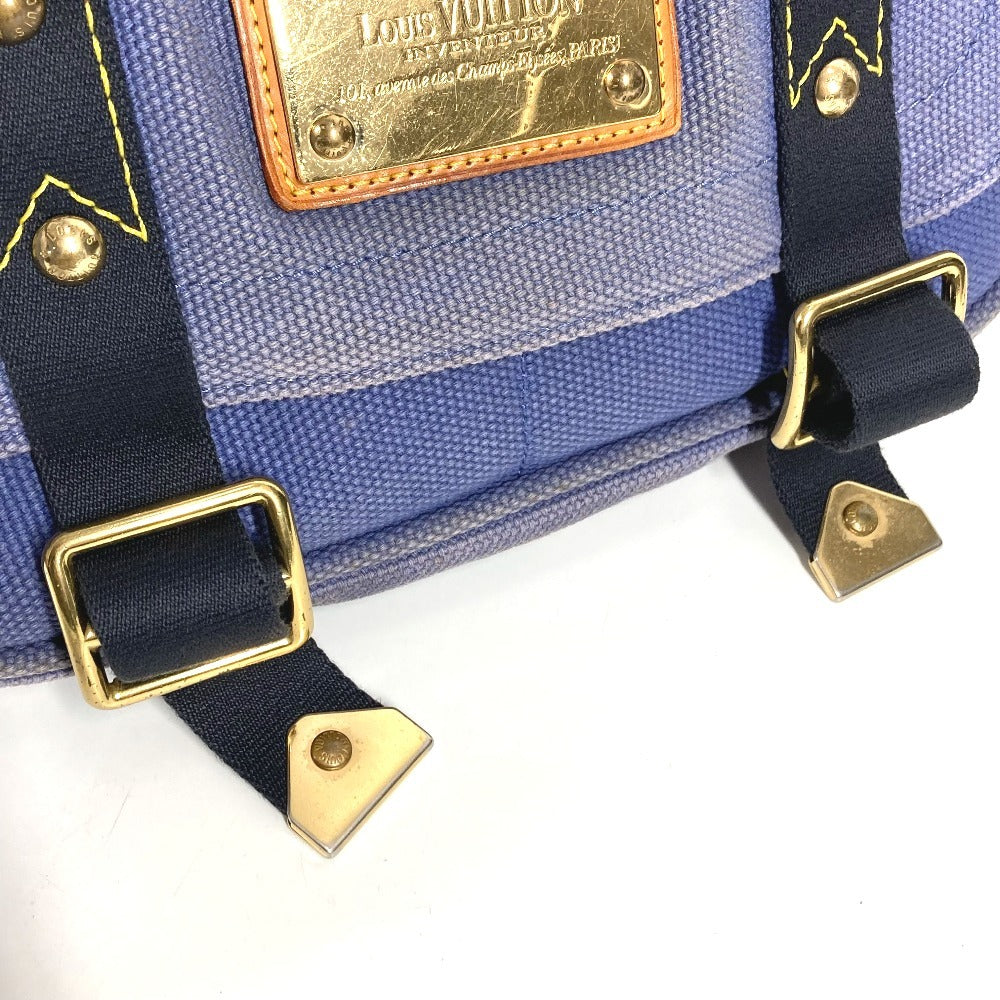 LOUIS VUITTON M40081 アンティグア ブザスPM ブザス PM 肩掛け トートバッグ カバン ショルダーバッグ キャンバス ユニセックス ブルー