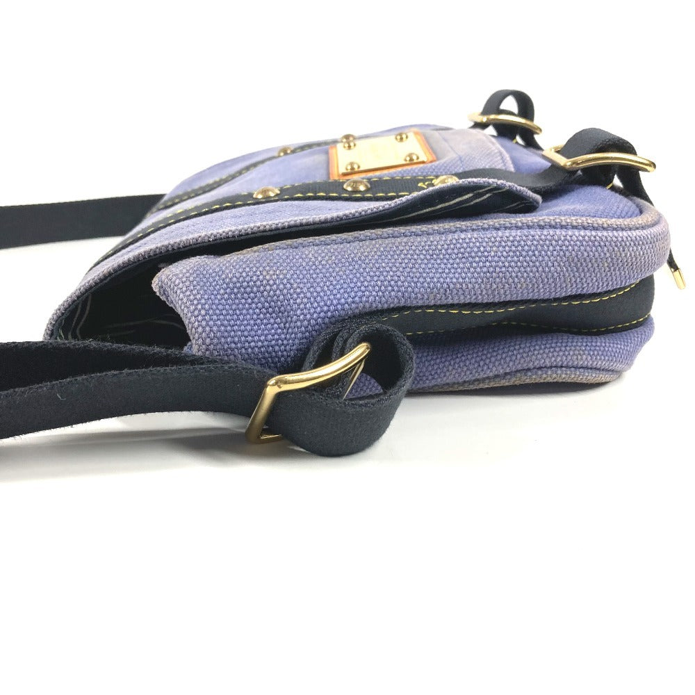 LOUIS VUITTON M40081 アンティグア ブザスPM ブザス PM 肩掛け トートバッグ カバン ショルダーバッグ キャンバス ユニセックス ブルー