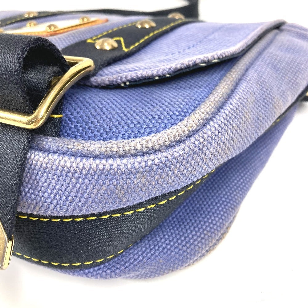 LOUIS VUITTON M40081 アンティグア ブザスPM ブザス PM 肩掛け トートバッグ カバン ショルダーバッグ キャンバス ユニセックス ブルー