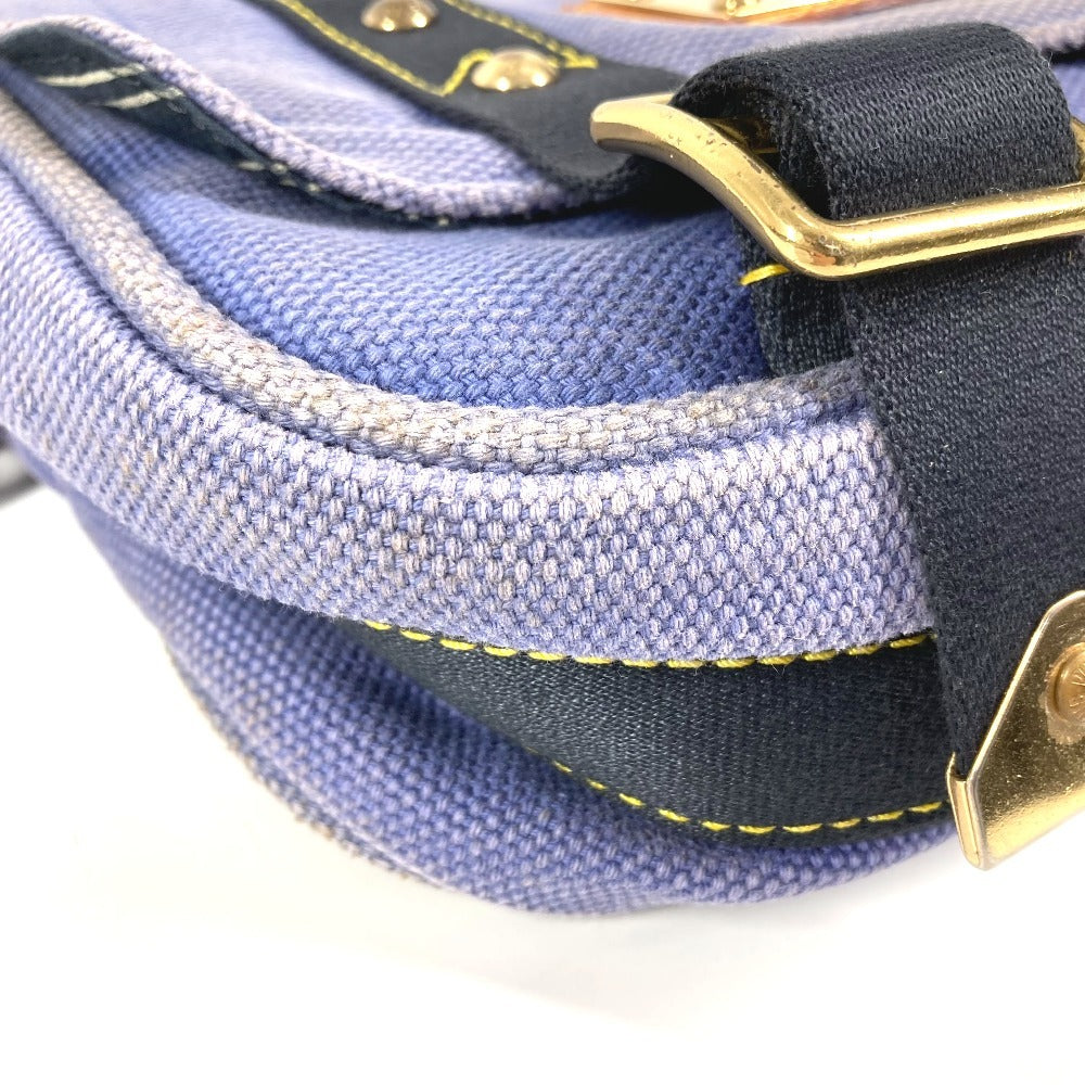 LOUIS VUITTON M40081 アンティグア ブザスPM ブザス PM 肩掛け トートバッグ カバン ショルダーバッグ キャンバス ユニセックス ブルー