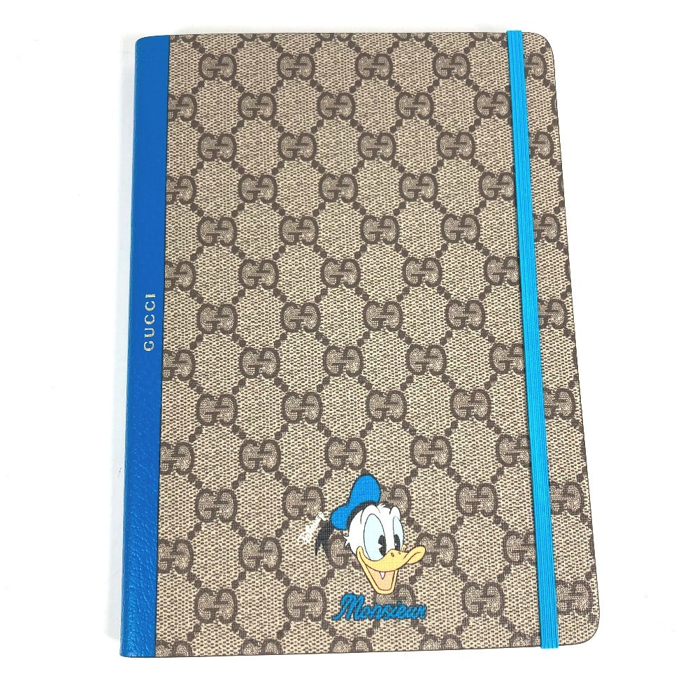 GUCCI Disney collaboration Donald Duck notebook, GG Supreme canvas, unisex, blue