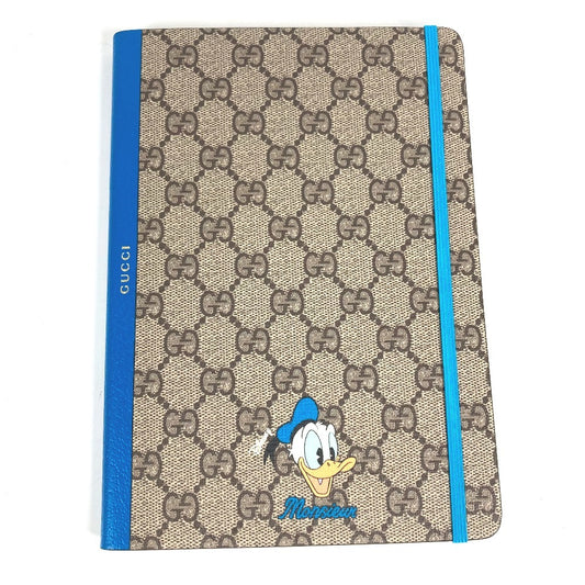 GUCCI Disney collaboration Donald Duck notebook, GG Supreme canvas, unisex, blue